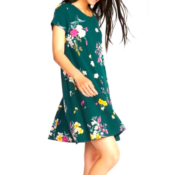 Old Navy Dresses Green Floral Old Navy T Shirt Dress Poshmark